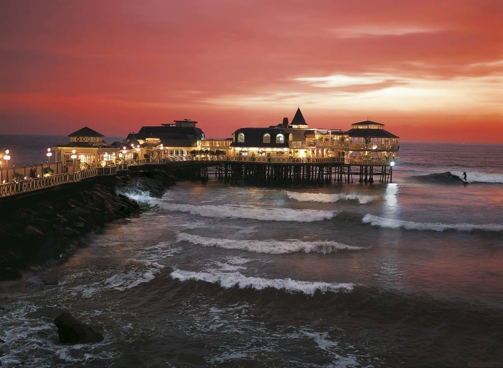 View of the Restaurant "La Rosa Nautica" in Lima, Peru