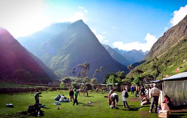 Salkantay trek campsite