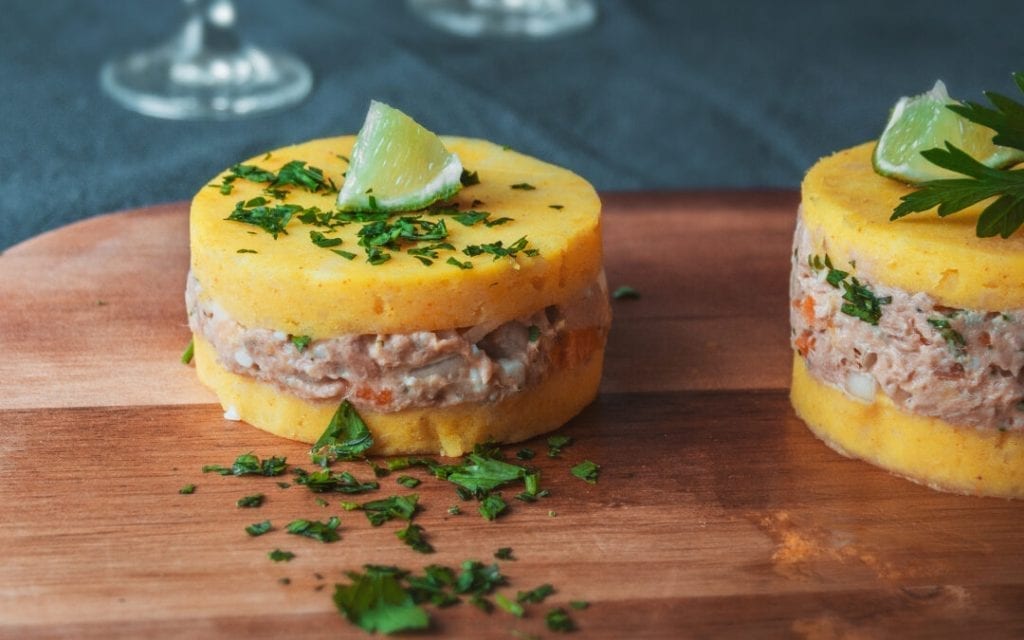 Peruvian Causa Stuffed With Tuna