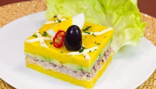 Peruvian Causa Stuffed with Tuna