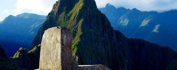 Intihuatana in Machu Picchu, Peru