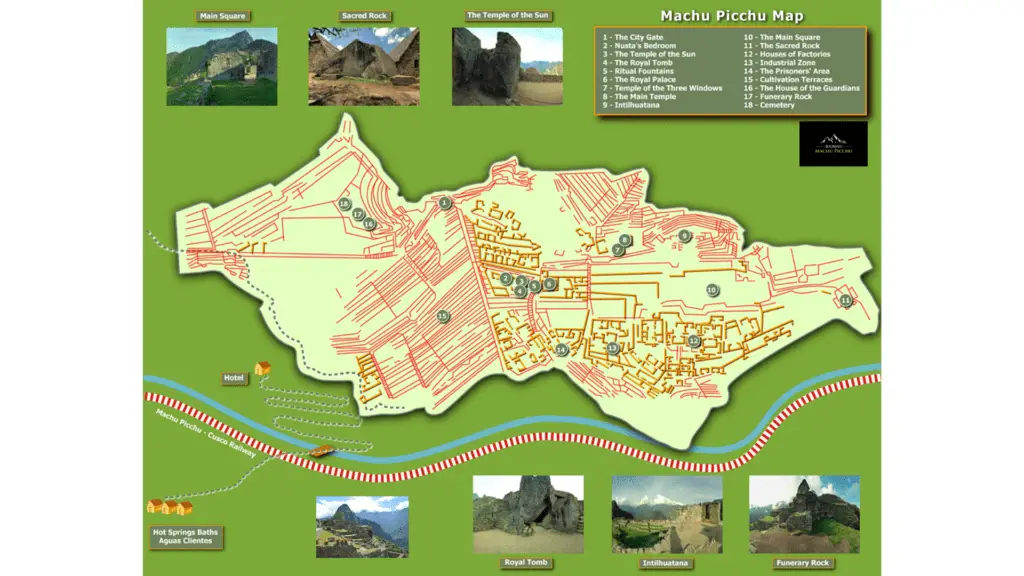 Detailed Machu Picchu Map