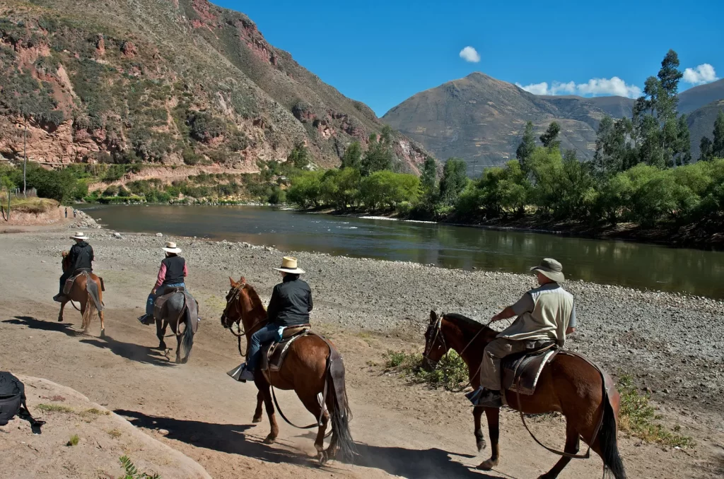 horseback riding at the sacred valley