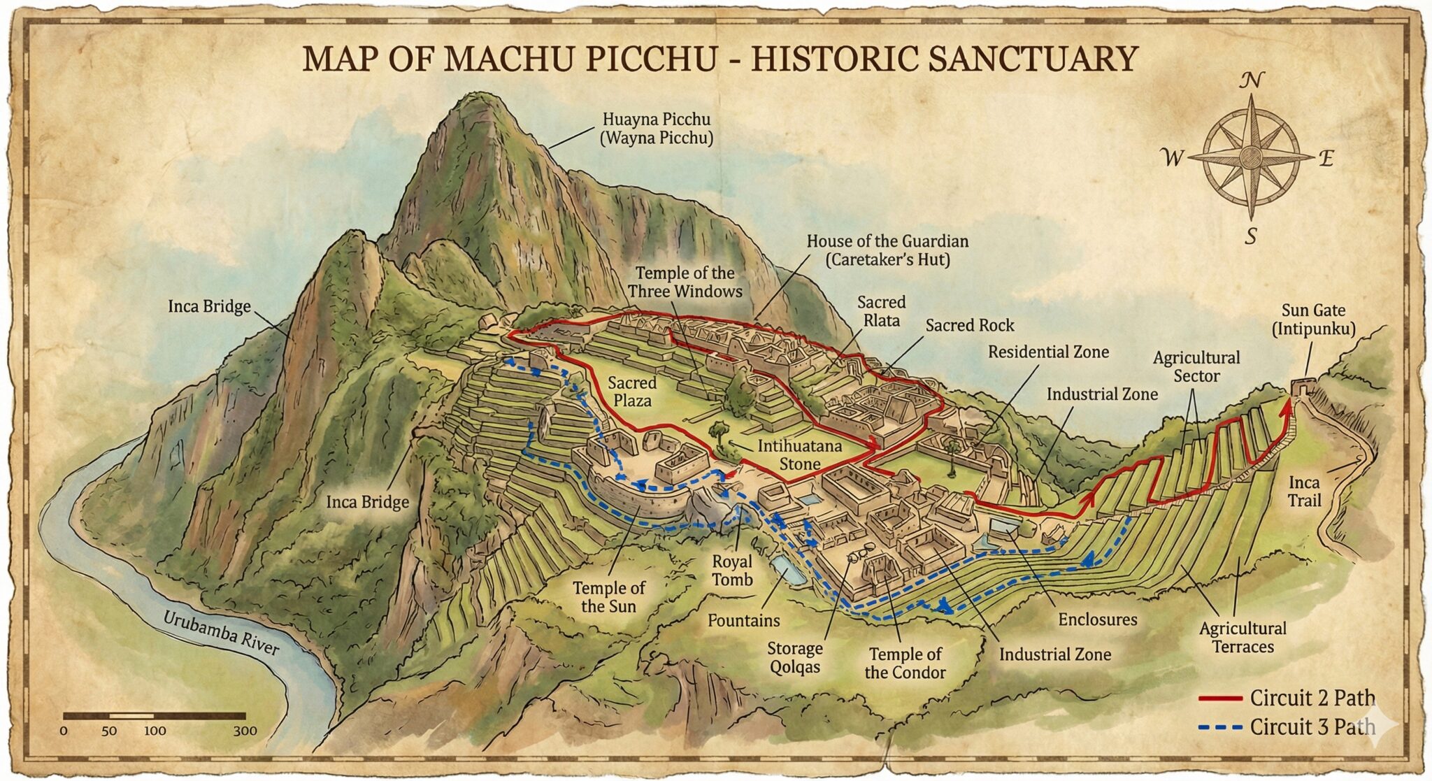 machu picchu circuit 2 vs circuit 3