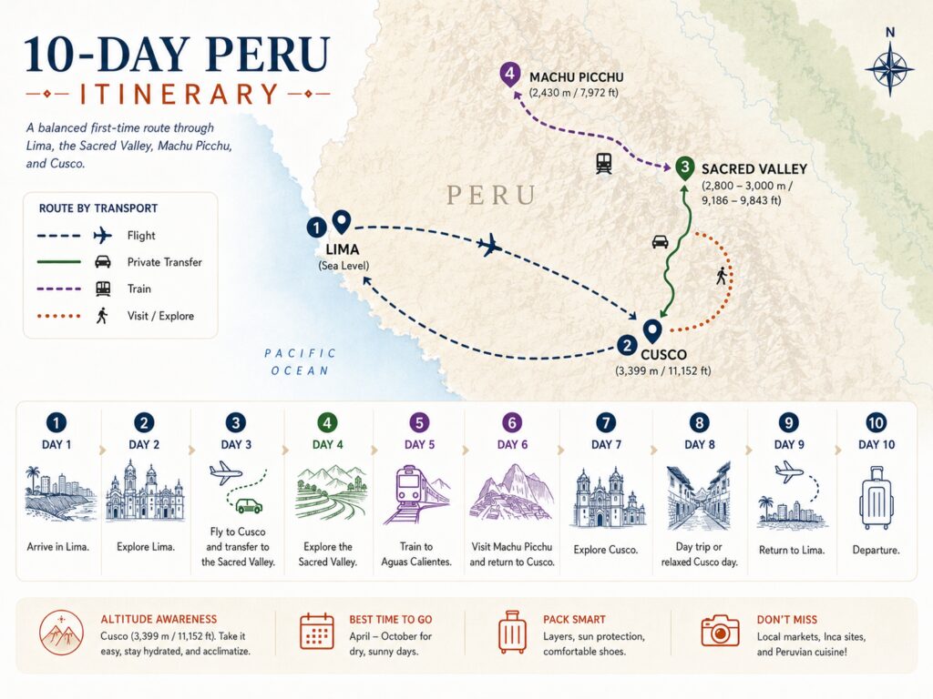 10 day peru itinerary route
